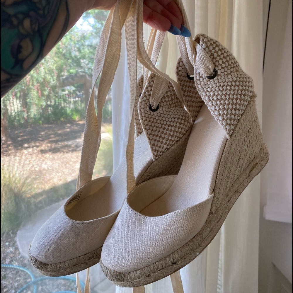 Soludos espadrille wedges from revolve. Like new